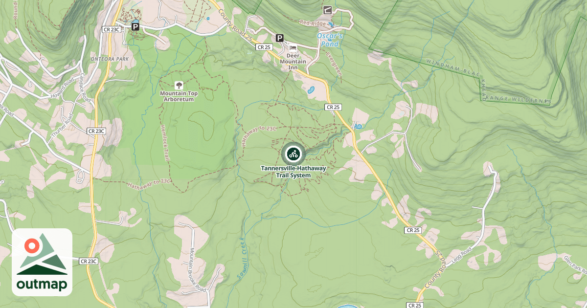 Map of Tannersville-Hathaway Trail System