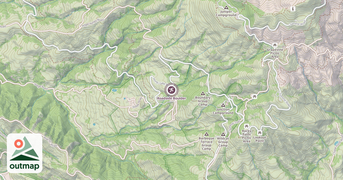 Map of Roadside Boulder