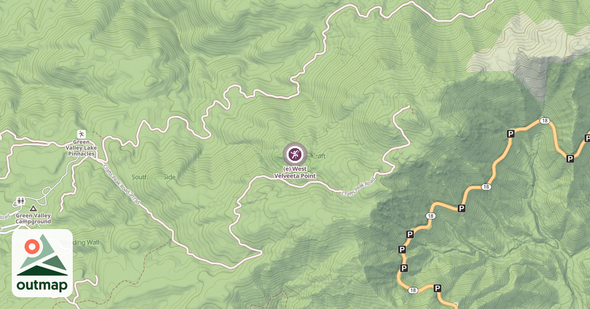 Map of (e) West Velveeta Point