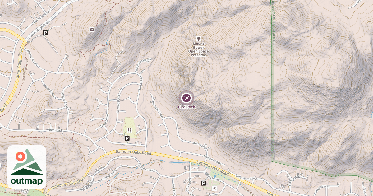 Map of Bird Rock