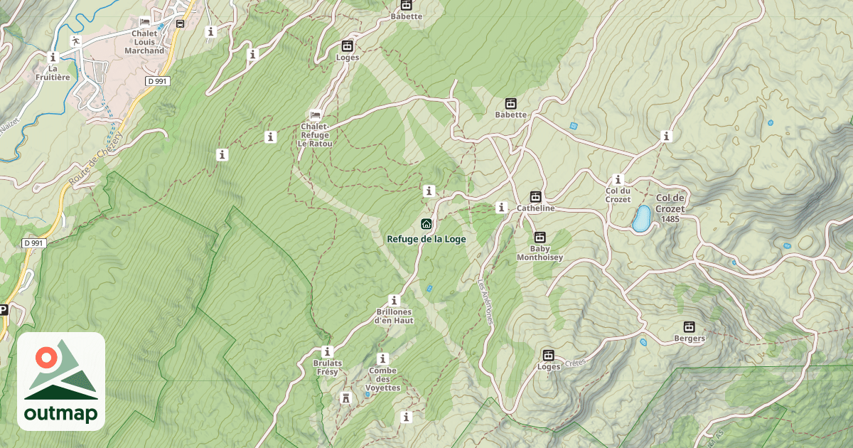 Map of Refuge de la Loge