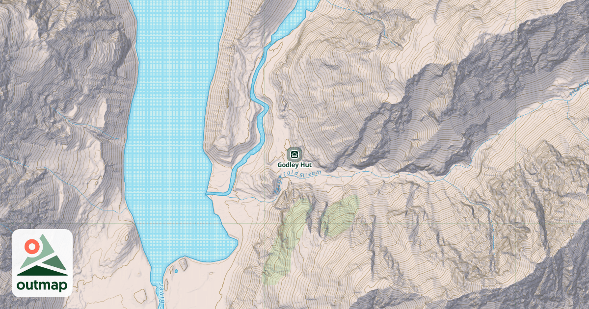 Map of Godley Hut
