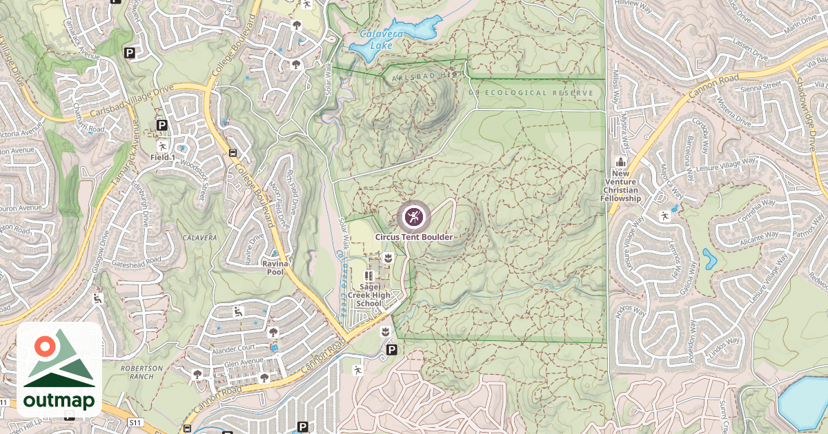 Map of Circus Tent Boulder