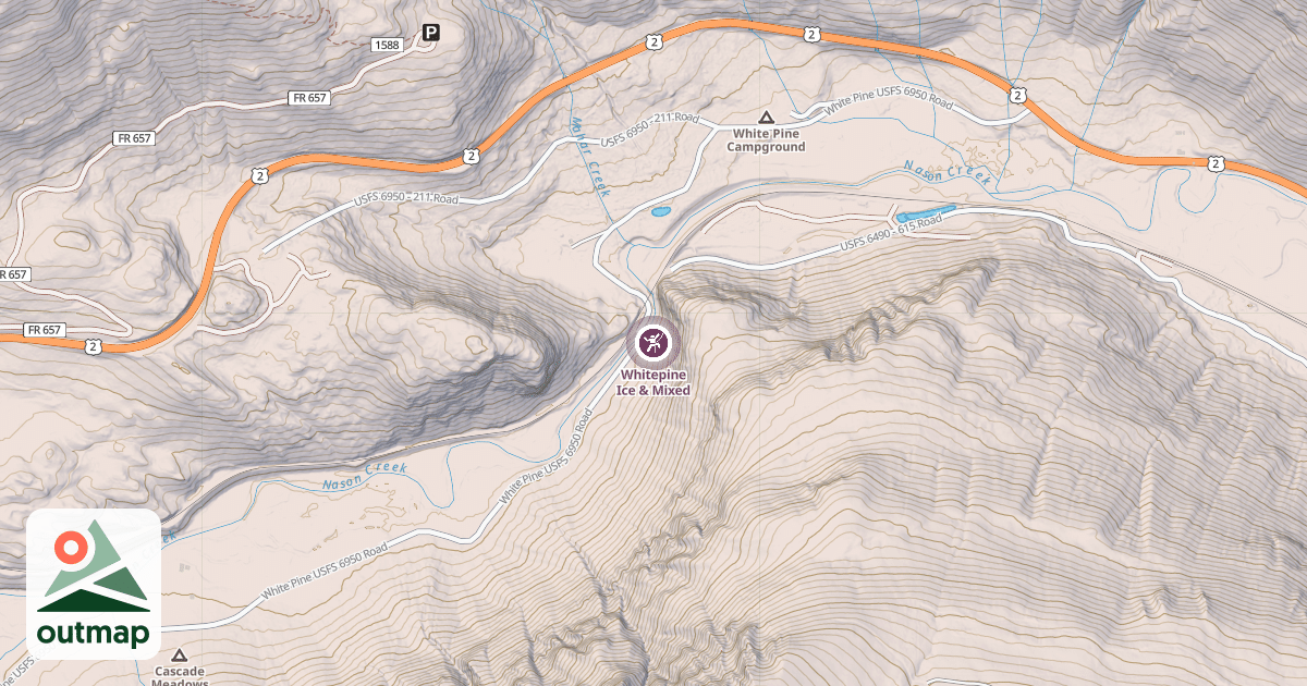 Map of Whitepine Ice & Mixed