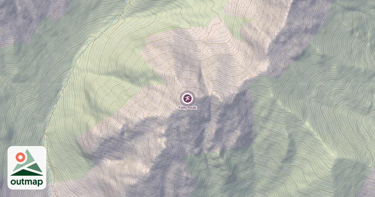 Map of Falls Peak