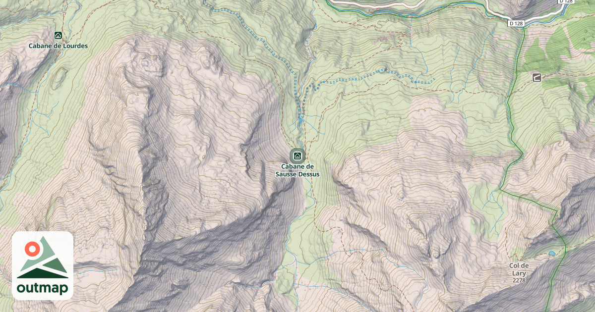 Map of Cabane de Sausse Dessus