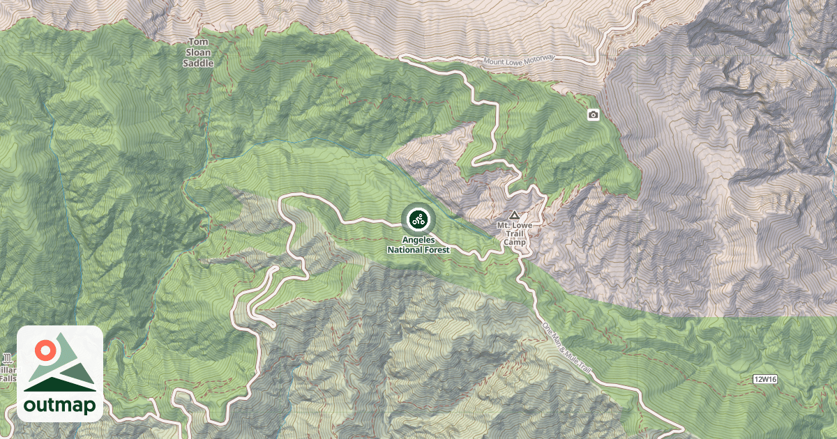 Map of Angeles National Forest