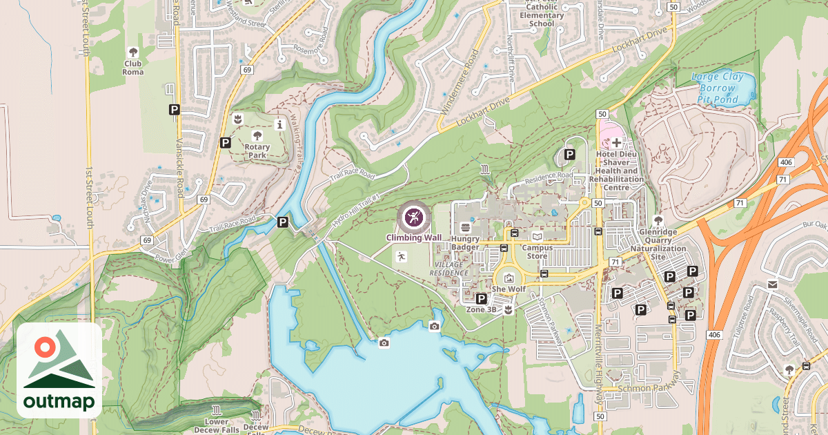 Map of Climbing Wall