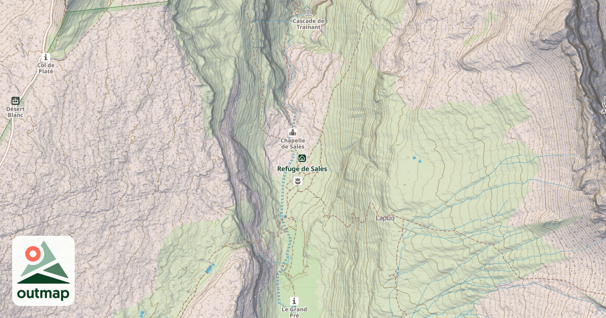 Map of Refuge de Sales