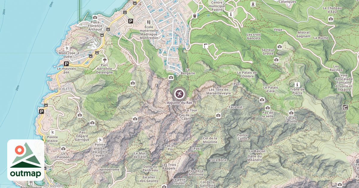 Map of Aiguille du Rat