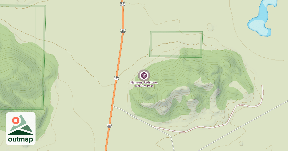 Map of Narrows, Redstone, McClure Pass