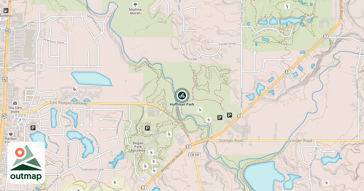 Map of Huffman Park
