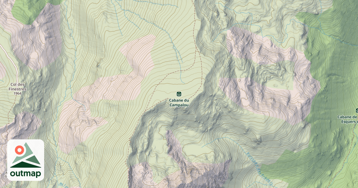 Map of Cabane du Campalou