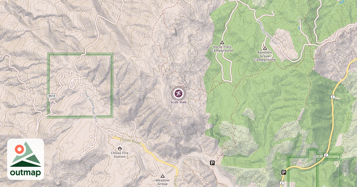 Map of Scab Slab