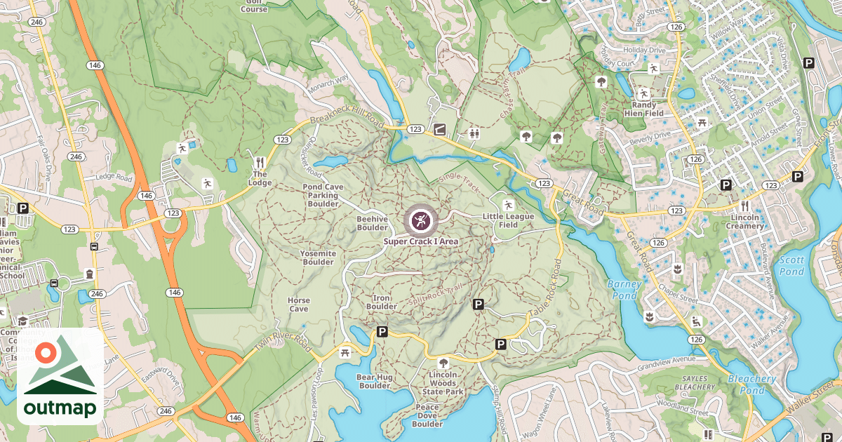 Map of Super Crack I Area