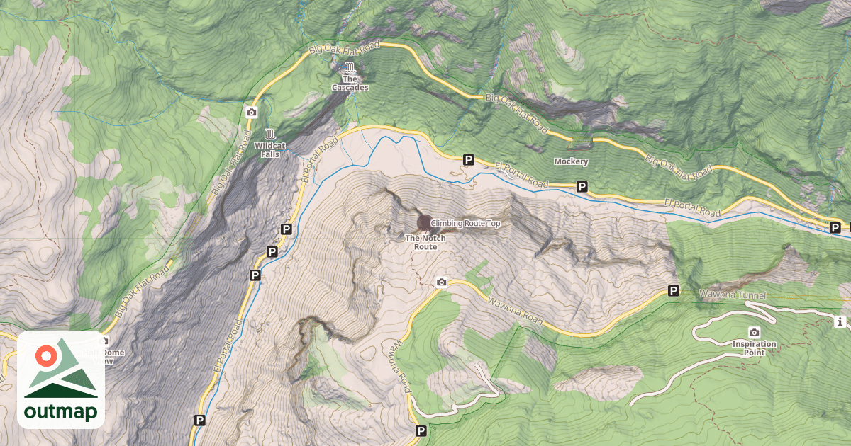 Map of Climbing Route Top