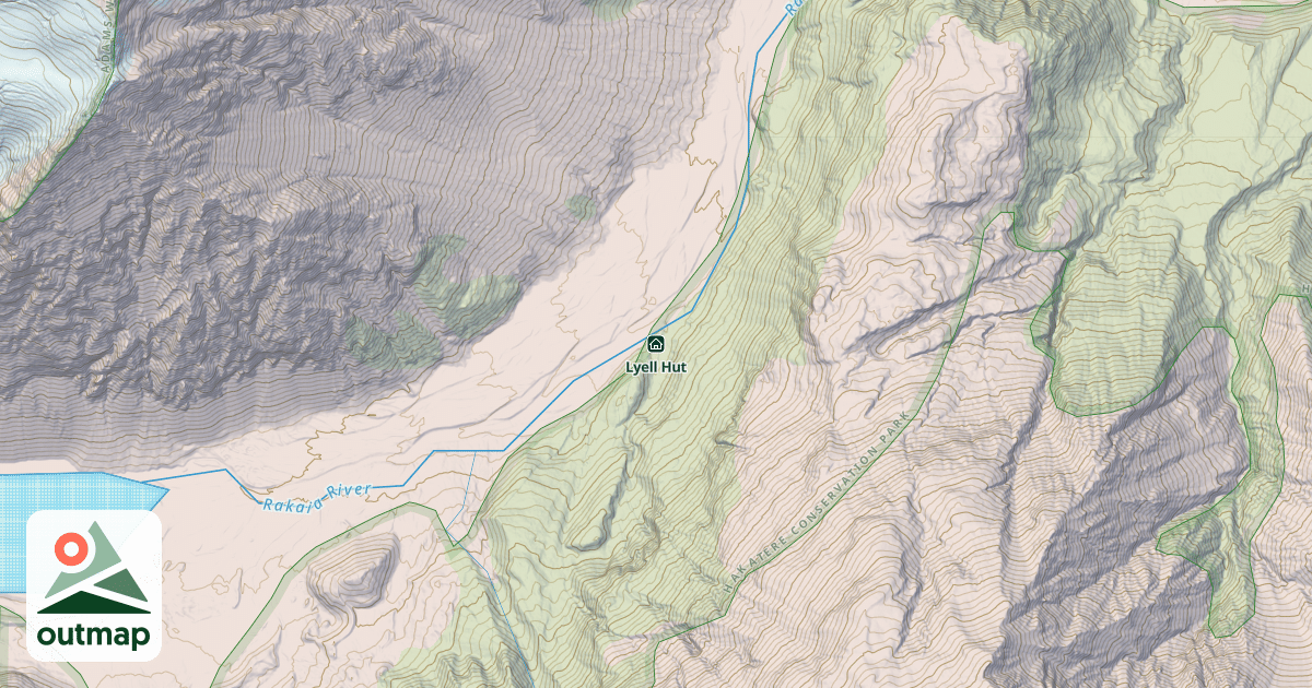 Map of Lyell Hut