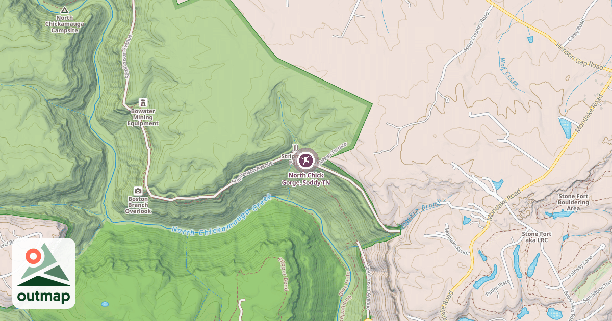 Map of North Chick Gorge, Soddy TN