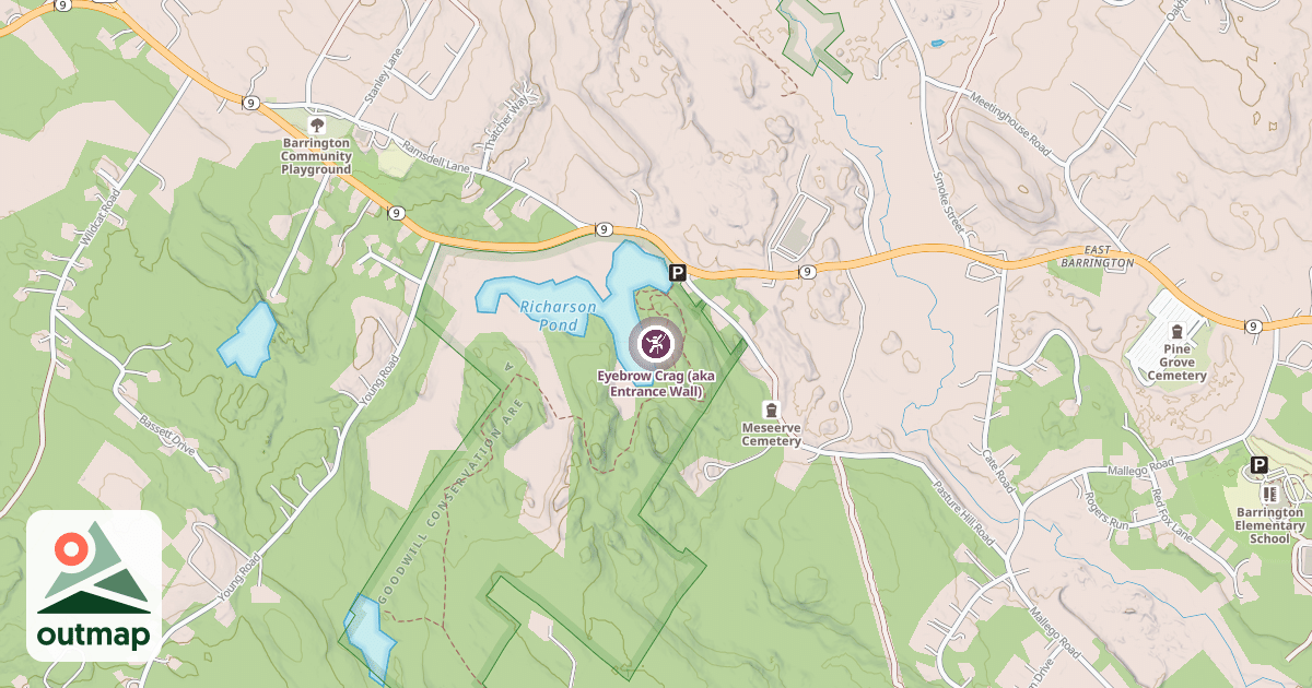 Map of Eyebrow Crag (aka Entrance Wall)