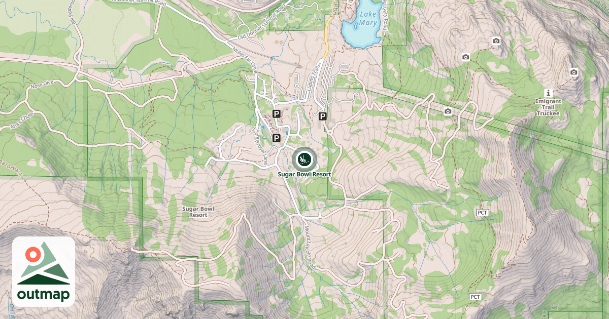 Map of Sugar Bowl Resort