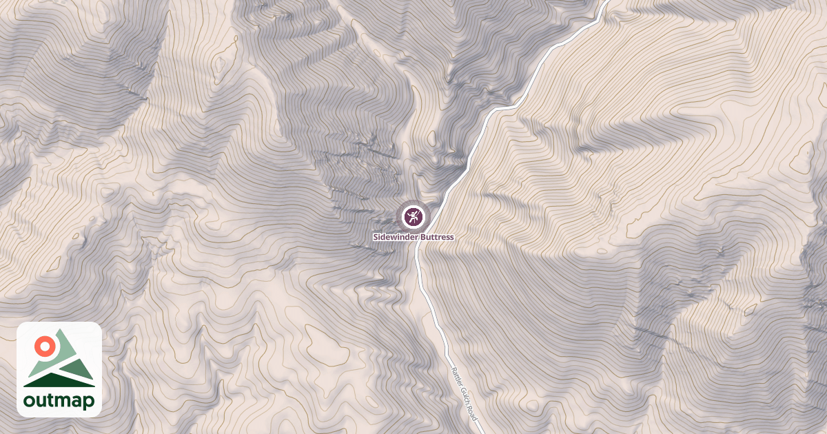Map of Sidewinder Buttress