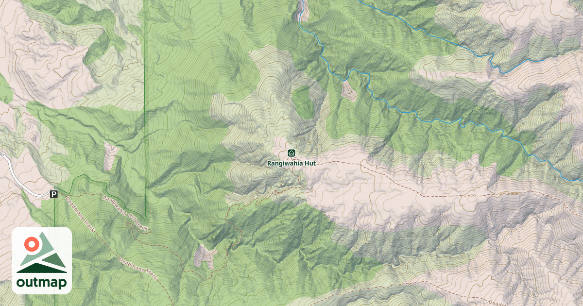 Map of Rangiwahia Hut