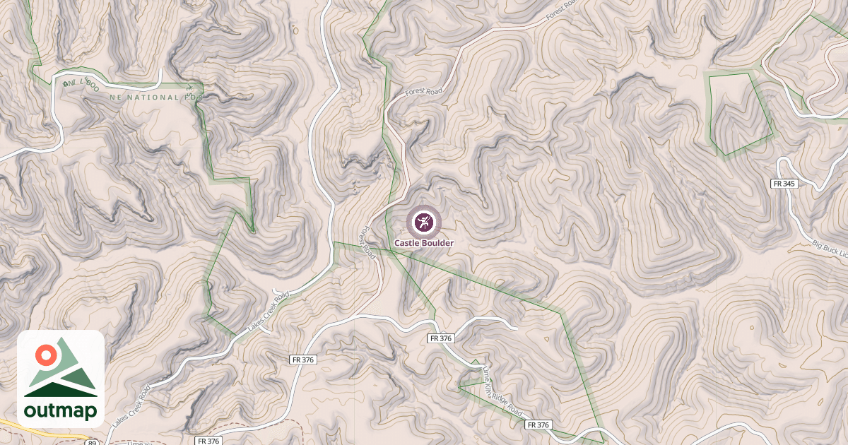 Map of Castle Boulder