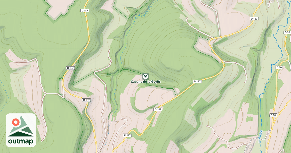 Map of Cabane de la Goyët