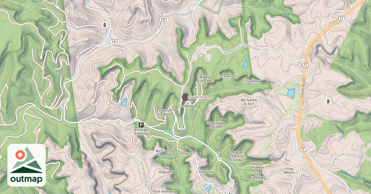 Map of Avalanche Run