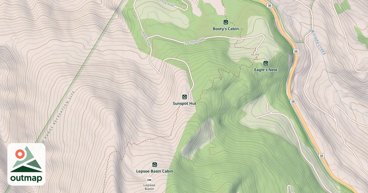 Map of Sunspot Hut