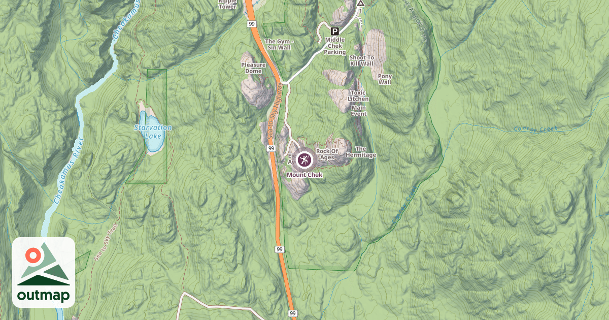 Map of Mount Chek