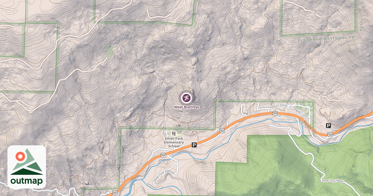 Map of West Buttress