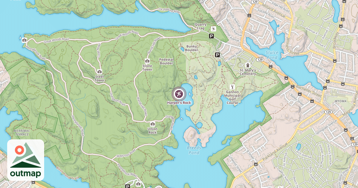 Map of Harper's Rock