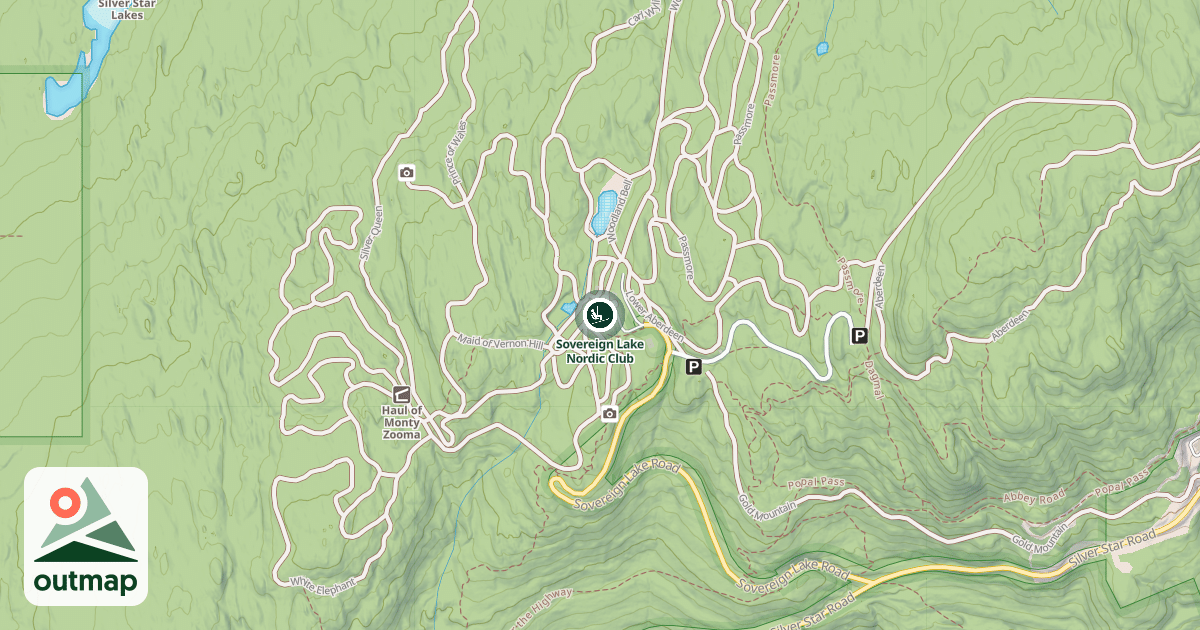 Map of Sovereign Lake Nordic Club