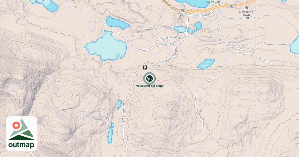 Map of Newcomb Ski Slope
