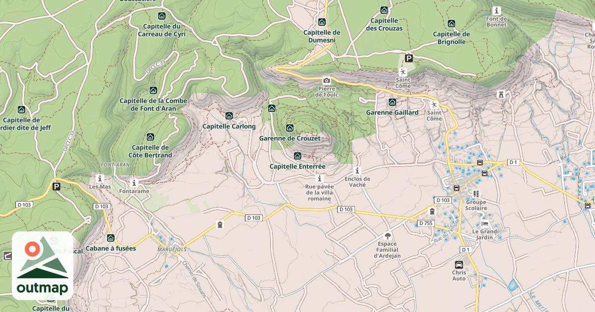 Map of Capitelle Enterrée
