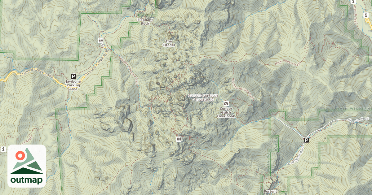 Map of Condor Crag South - Traverse