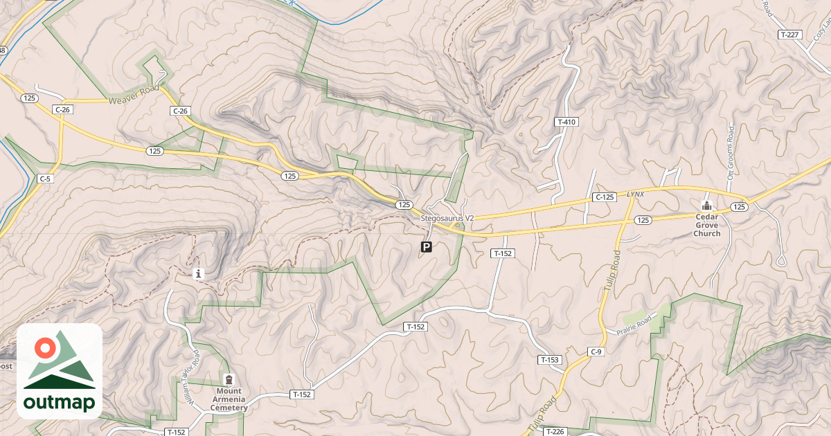 Map of Stegosaurus
