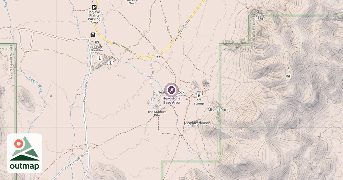 Map of Headstone Base Area