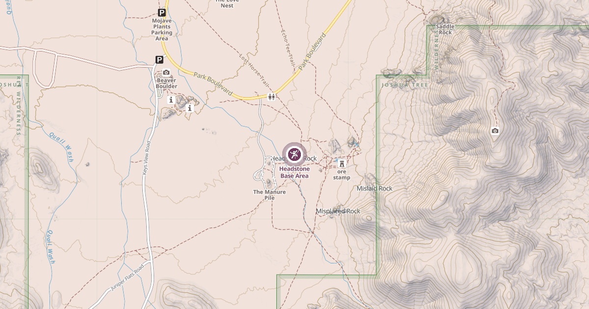 Map preview of Headstone Base Area
