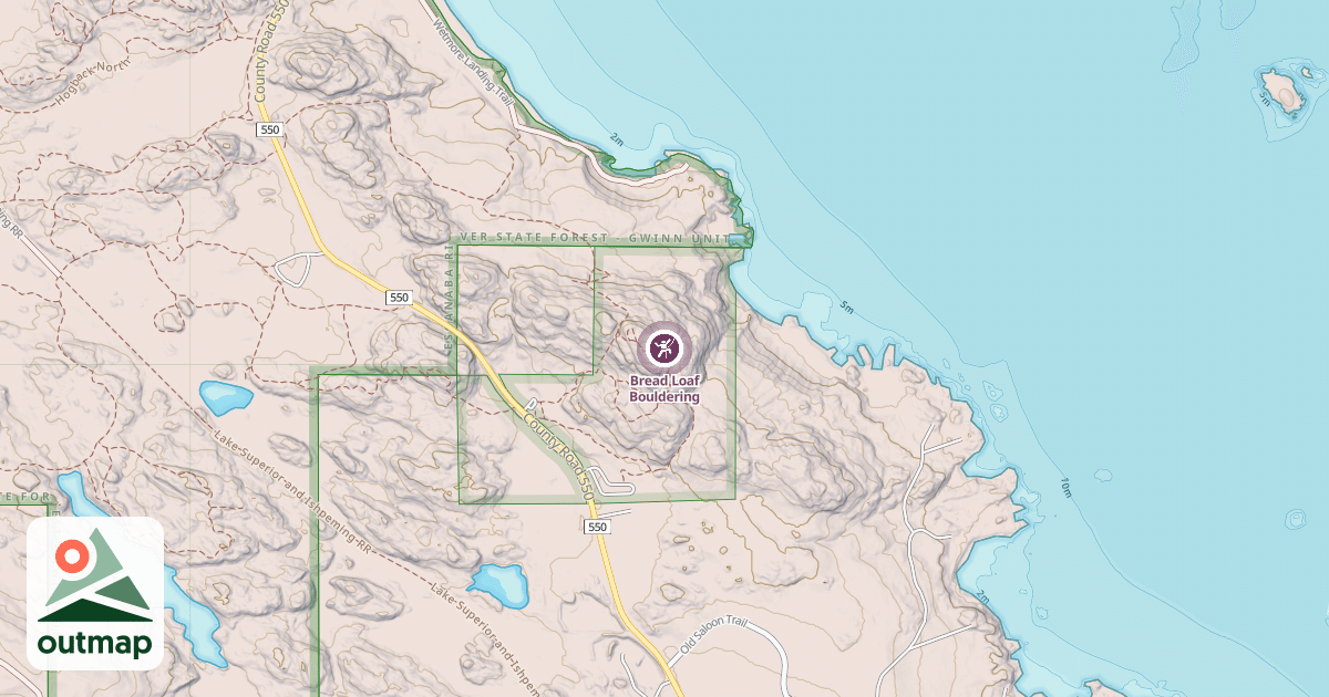 Map of Bread Loaf Bouldering