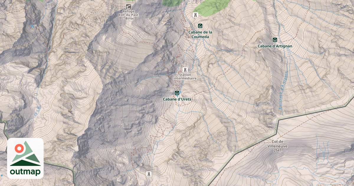Map of Cabane d'Urets