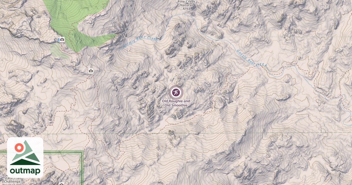 Map of Old Roughie and Old Smoothie