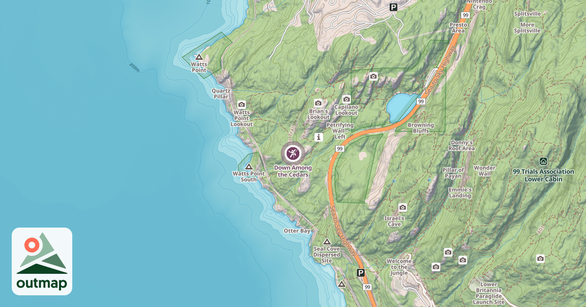 Map of Down Among the Cedars
