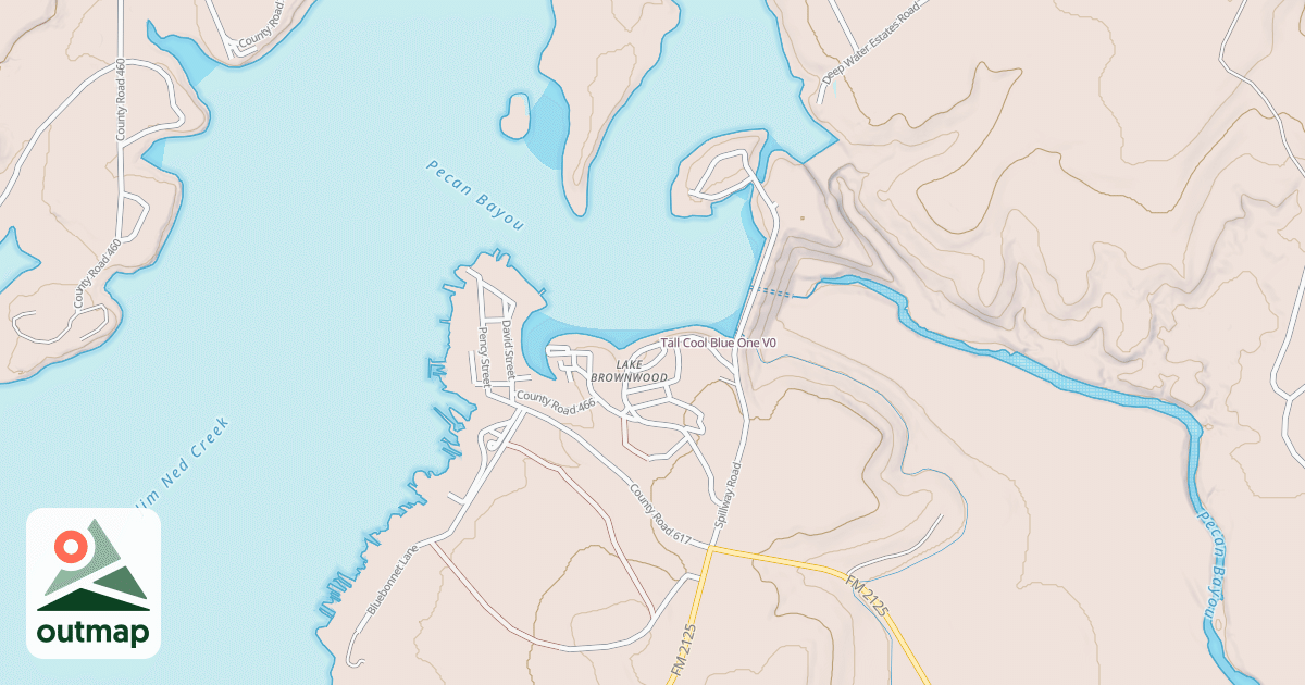 Map of Tall Cool Blue One