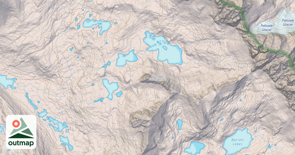 Map of Northeast Face