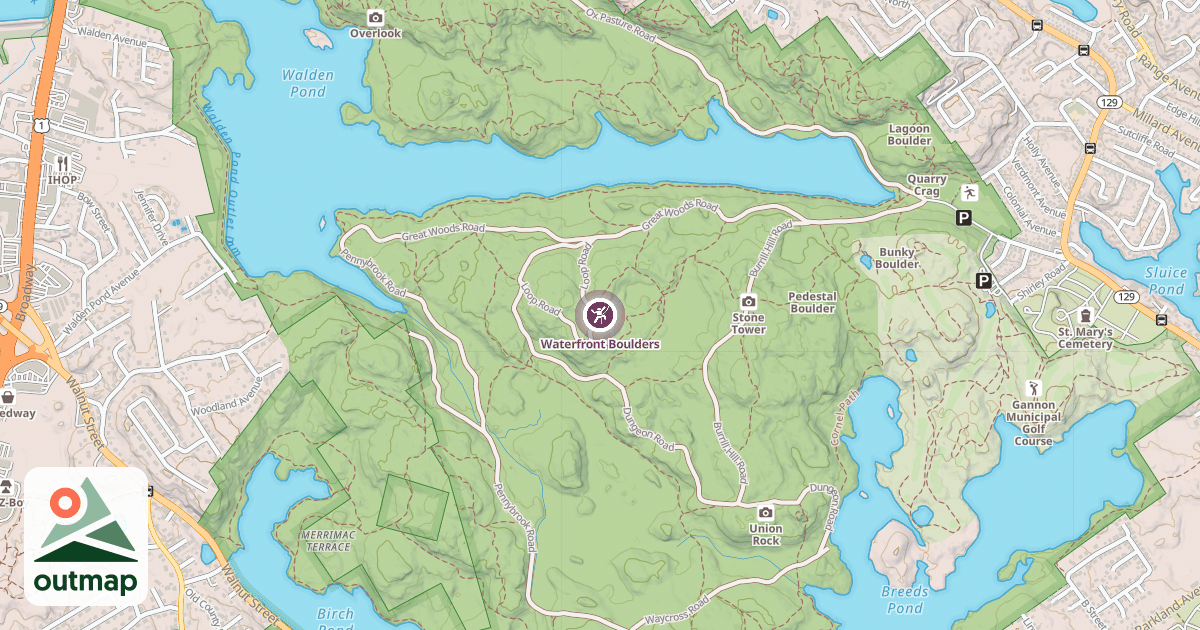 Map of Waterfront Boulders