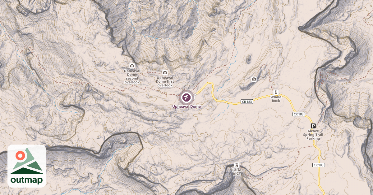 Map of Upheaval Dome
