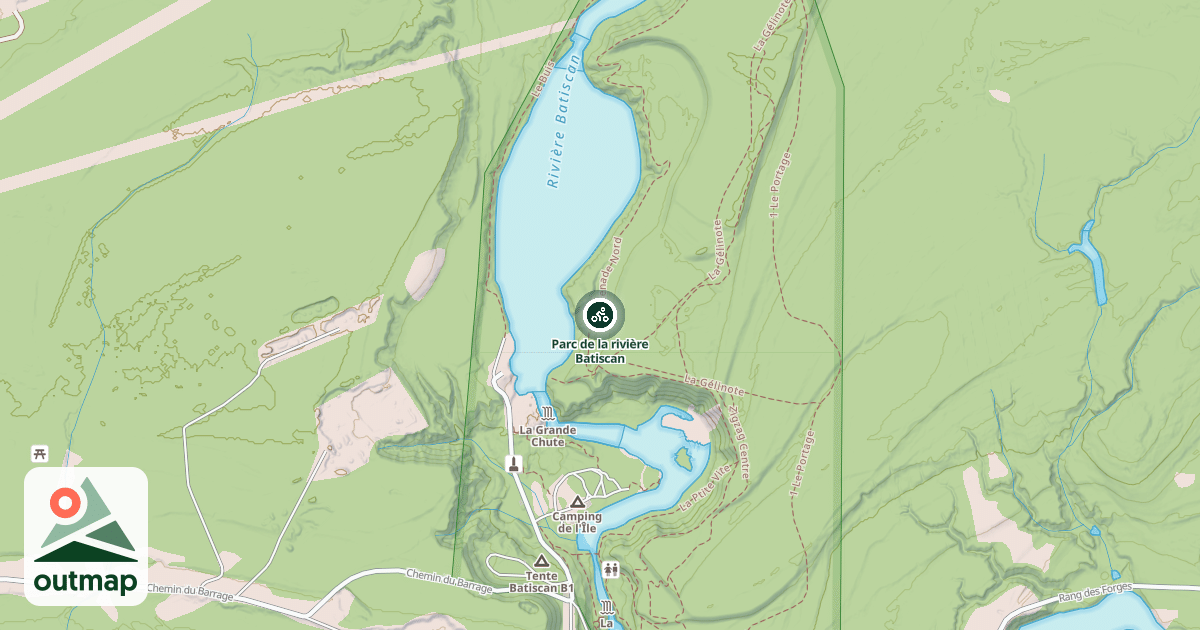 Map of Parc de la rivière Batiscan