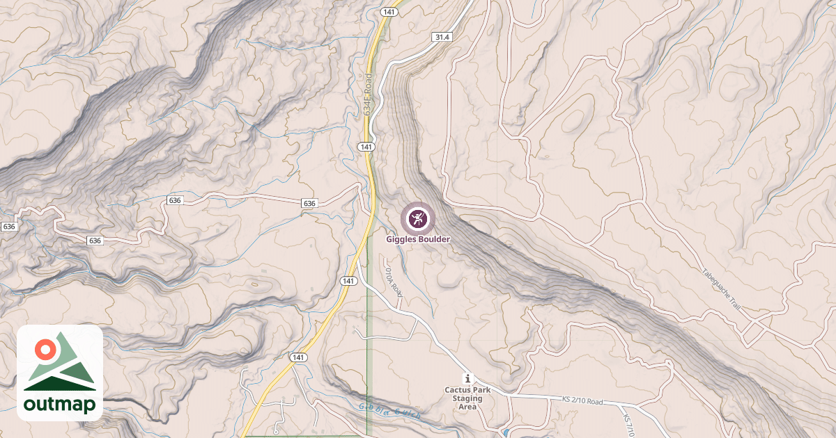 Map of Giggles Boulder